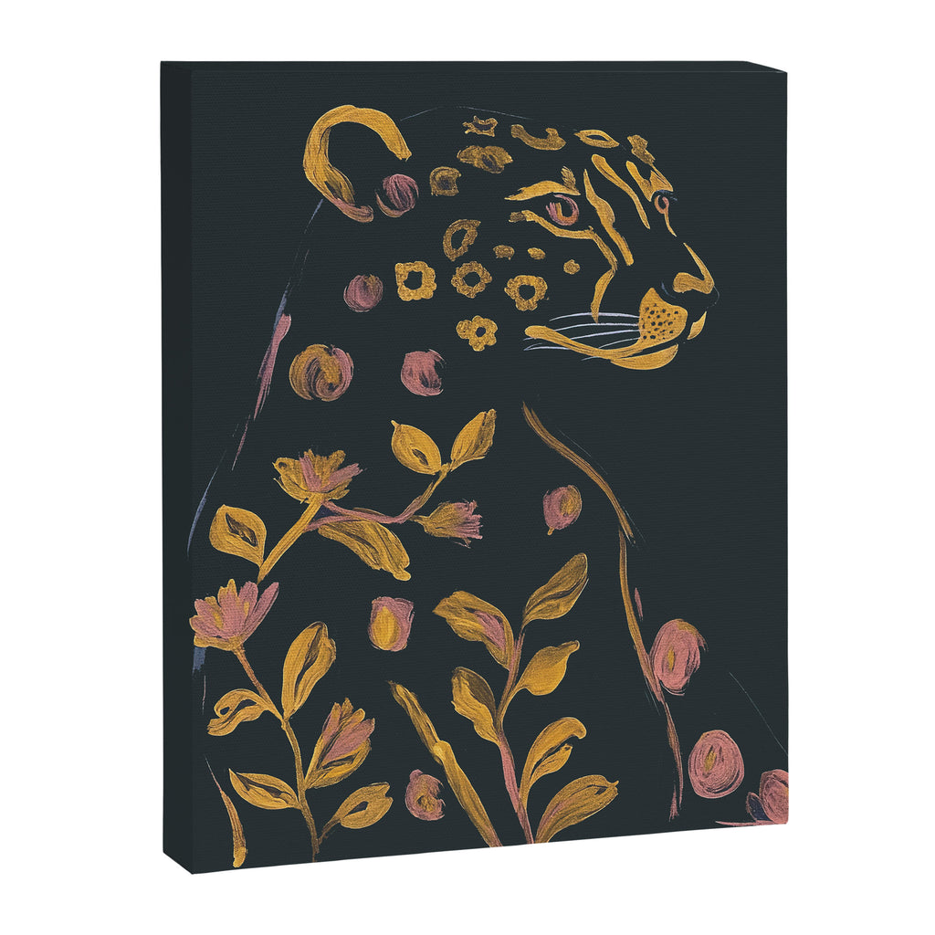 Floral Cheetah Canvas Print Gallery Image 6