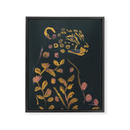 Floral Cheetah Framed Canvas Print Gallery Image 6