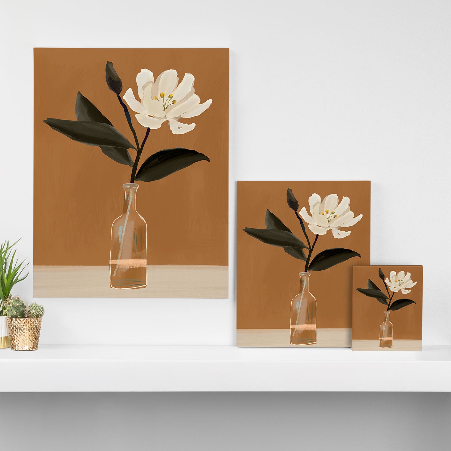 Flowers in Vase  Canvas Print Gallery Image 3
