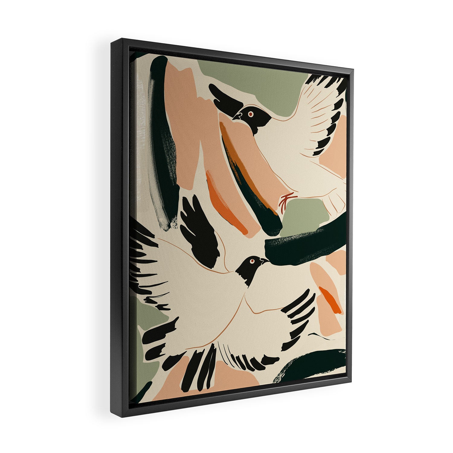 Flying Birds 2 Framed Canvas Print Gallery Image 2