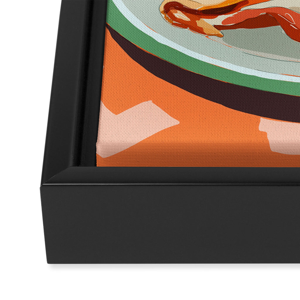 Food Illustration /Plate with Bacon Framed Canvas Print Gallery Image 3
