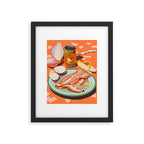 Food Illustration /Plate with Bacon Framed Art Print Gallery Image 5
