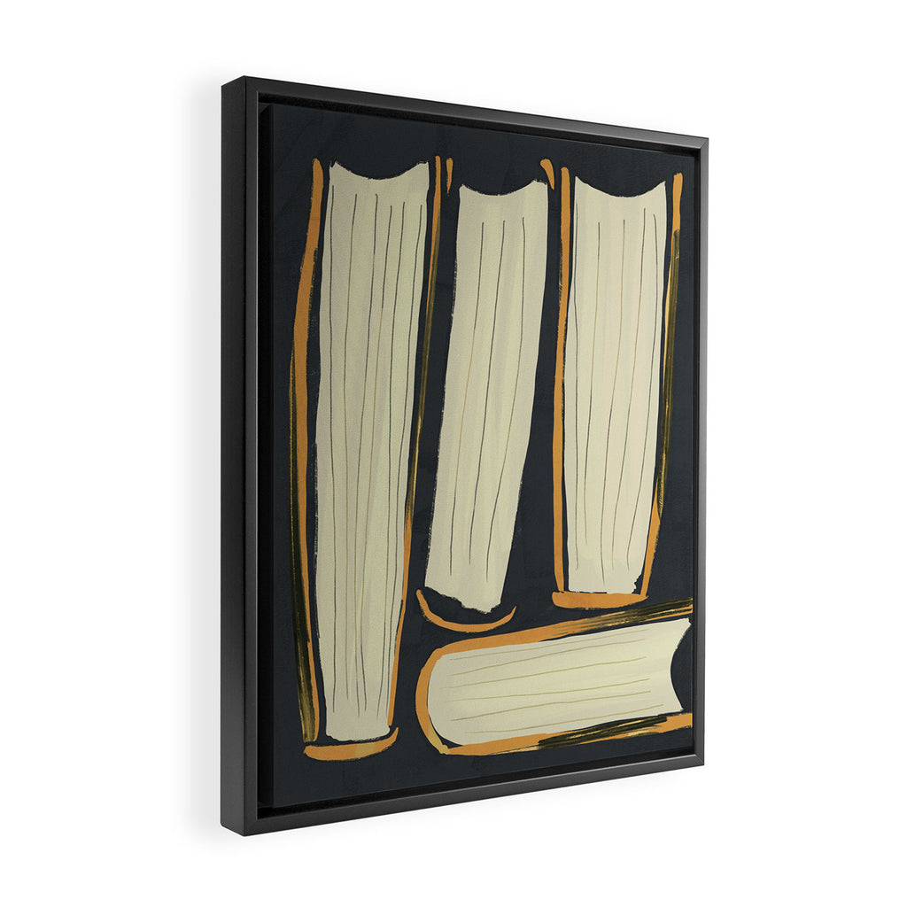 Four Books Framed Canvas Print Gallery Image 2