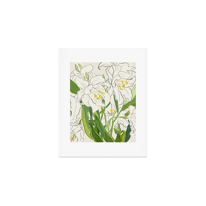 Garden Lilies  Art Print Gallery Image 1