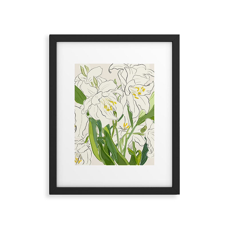 Garden Lilies  Framed Art Print