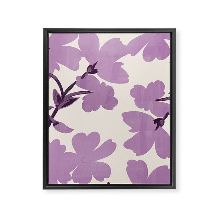 Gentle Purple Flowers Framed Canvas Print Gallery Image 1