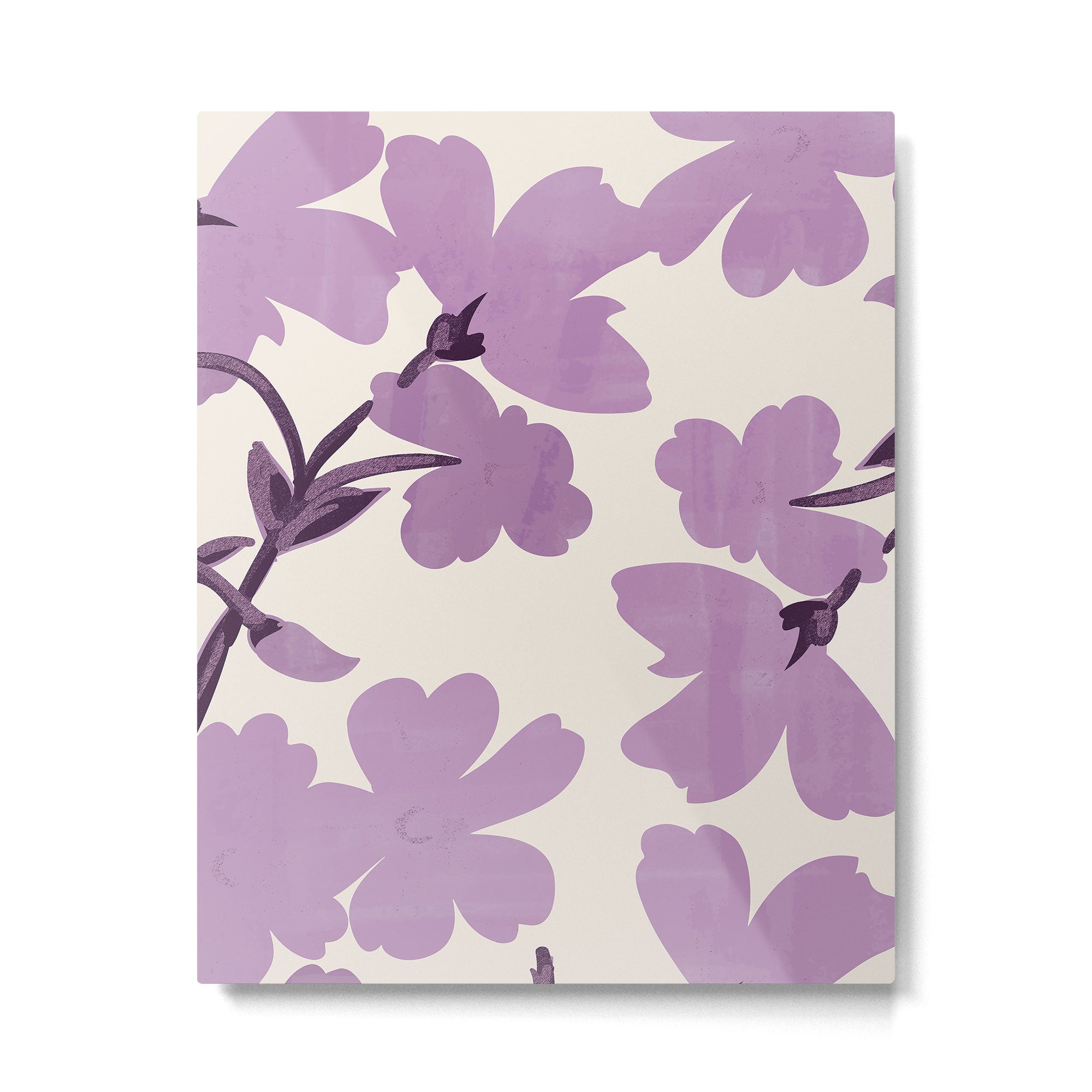 Gentle Purple Flowers Metal Print Gallery Image 4