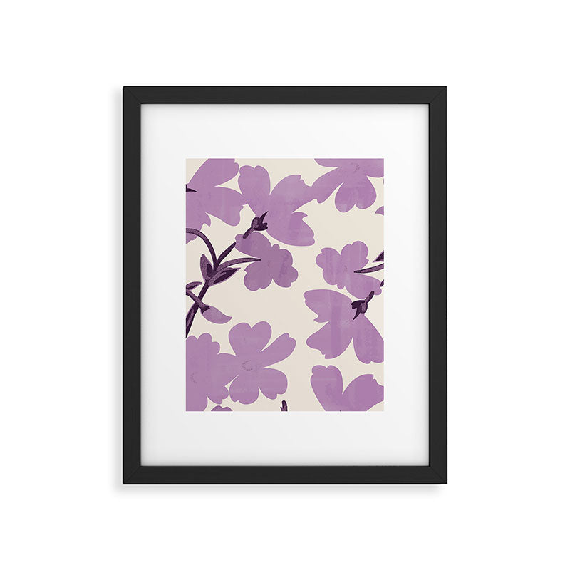 Gentle Purple Flowers Framed Art Print Gallery Image 5
