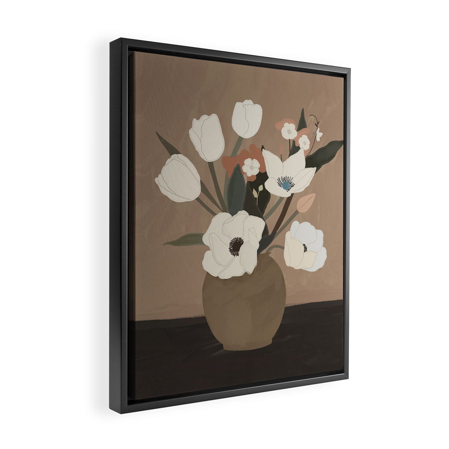 Gently Flowers Framed Canvas Print Gallery Image 2