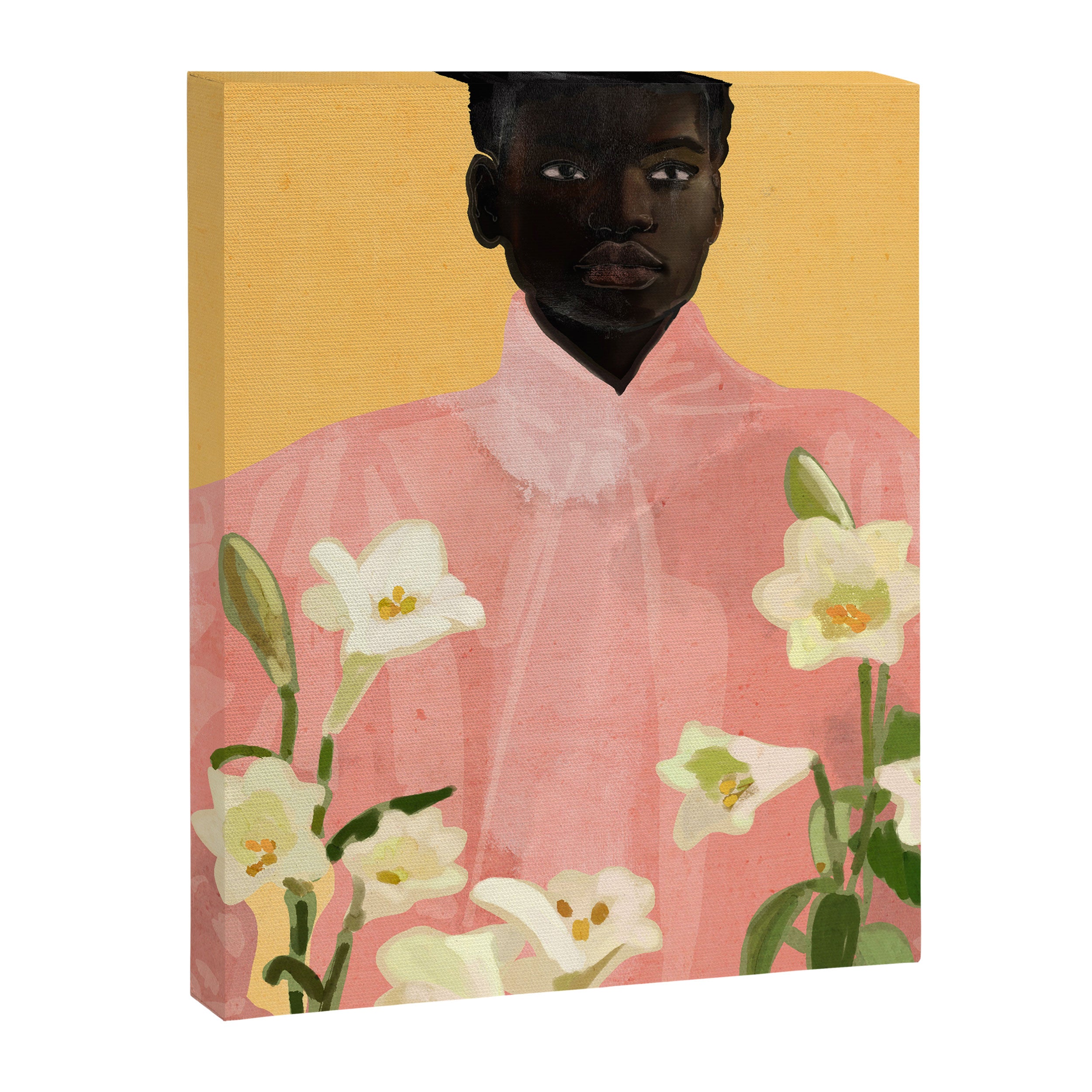 Girl Holding Flowers 2 Canvas Print Gallery Image 8