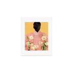 Girl Holding Flowers 2 Art Print Gallery Image 1