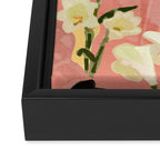 Girl Holding Flowers 2 Framed Canvas Print Gallery Image 3