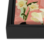 Girl Holding Flowers 3 Framed Canvas Print Gallery Image 3