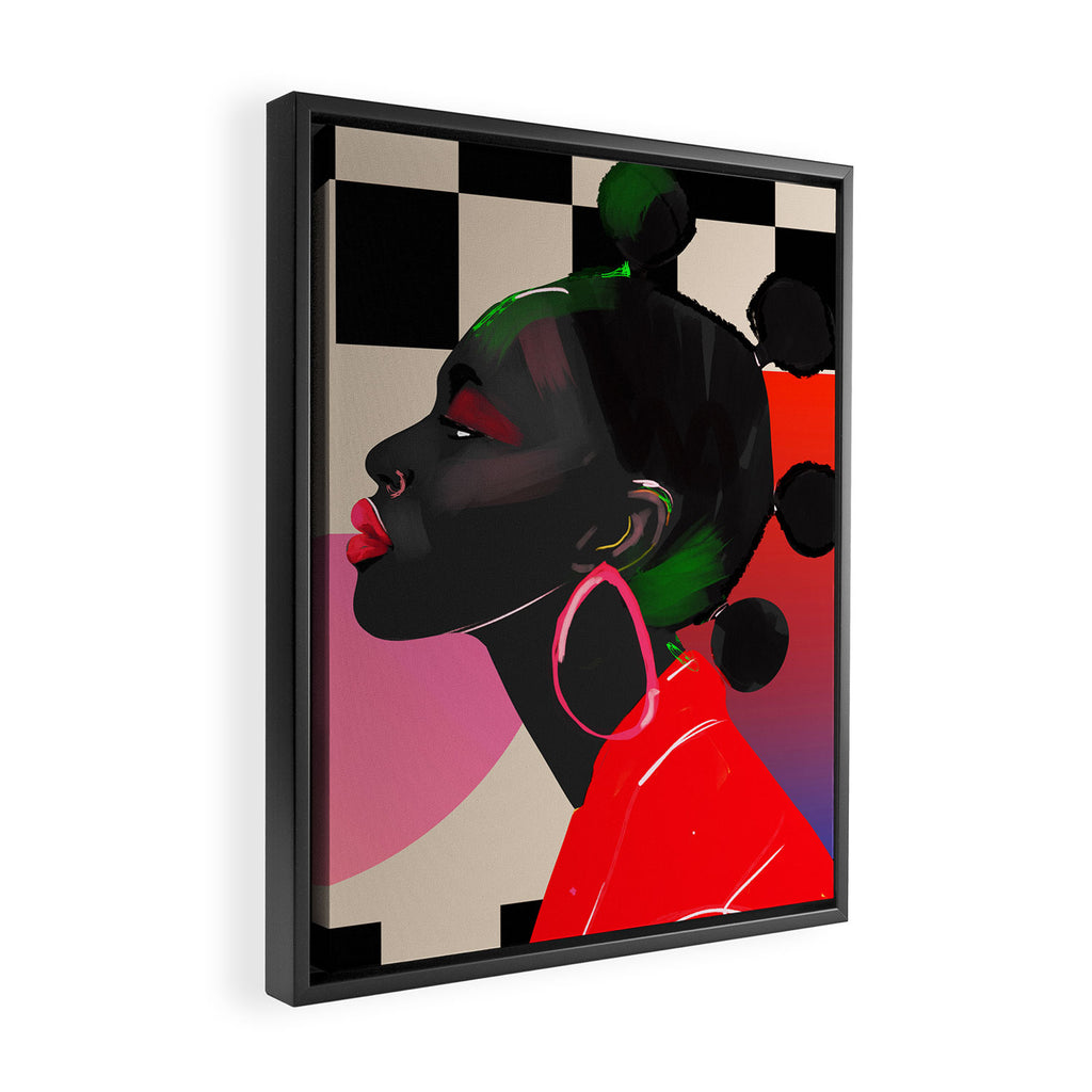 Girl Portrait 14 Framed Canvas Print Gallery Image 2
