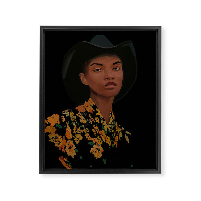 Girl Portrait 21 Framed Canvas Print Gallery Image 1