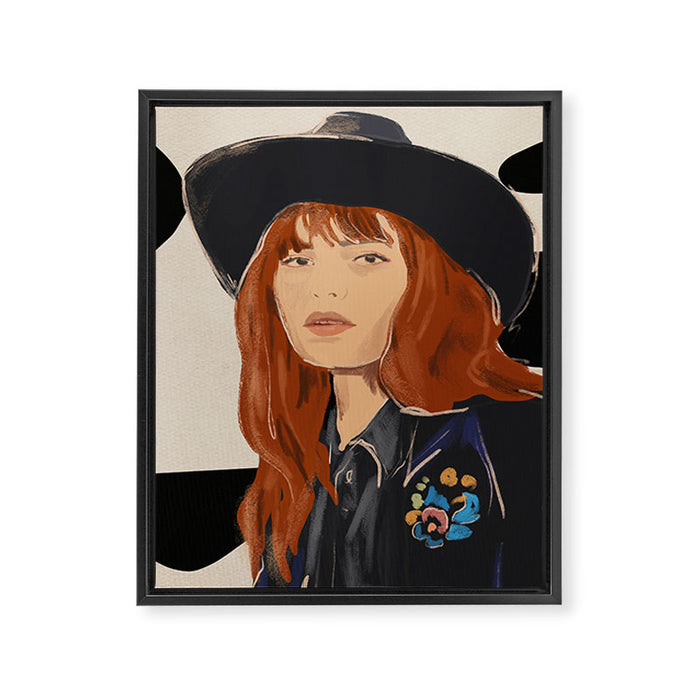 Girl Portrait 23 Framed Canvas Print Gallery Image 1