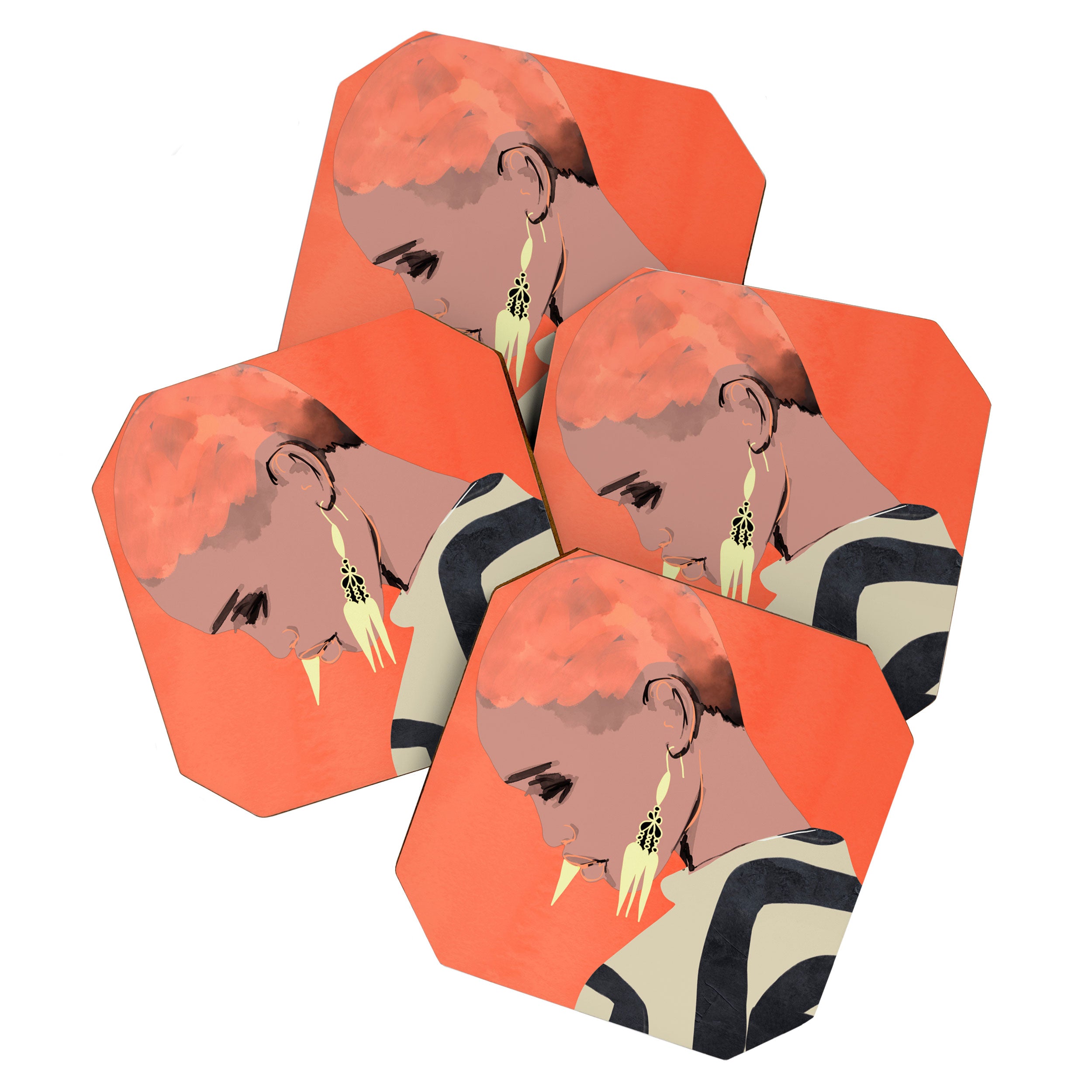Girl Portrait 25 Coaster Gallery Image 1