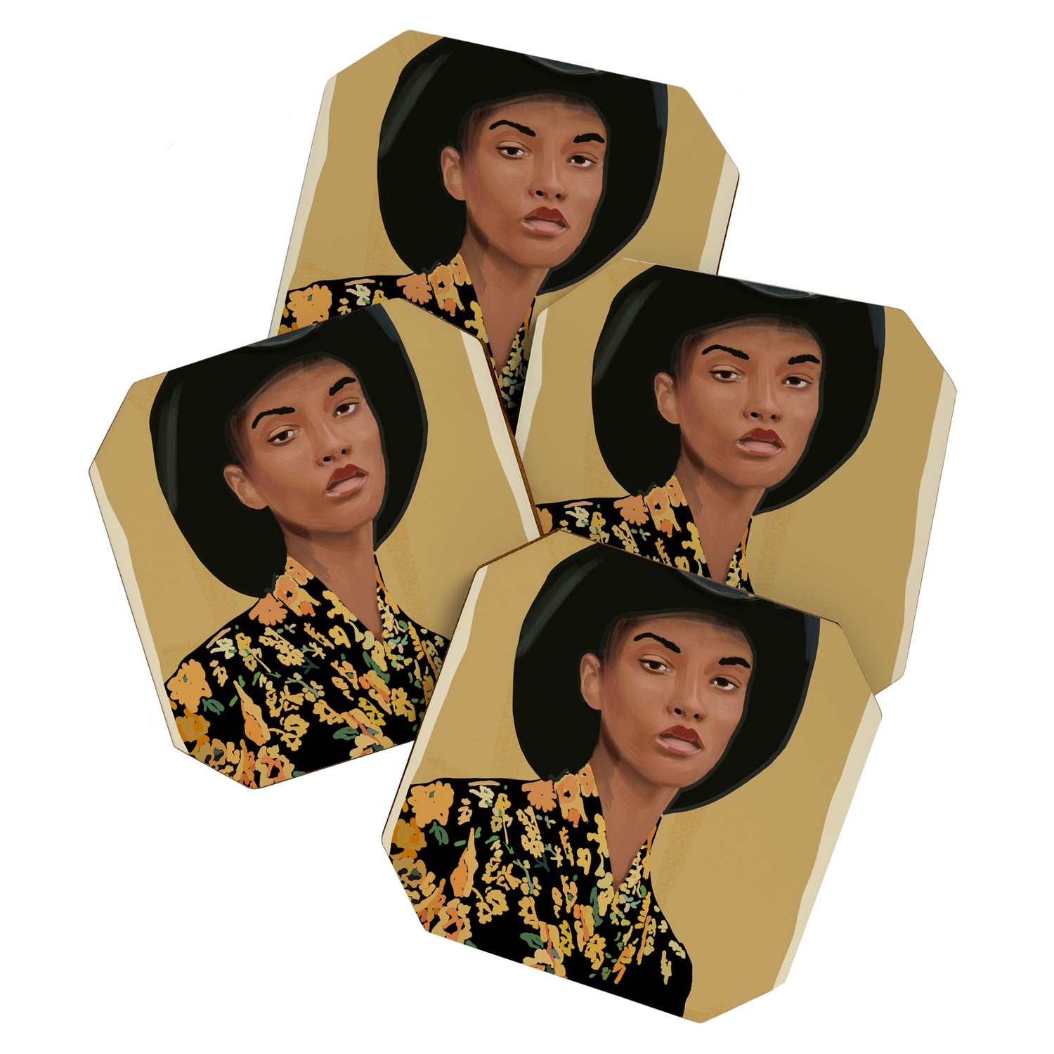 Girl Portrait 34 Coaster Gallery Image 1