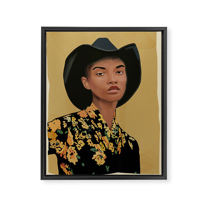 Girl Portrait 34 Framed Canvas Print Gallery Image 1
