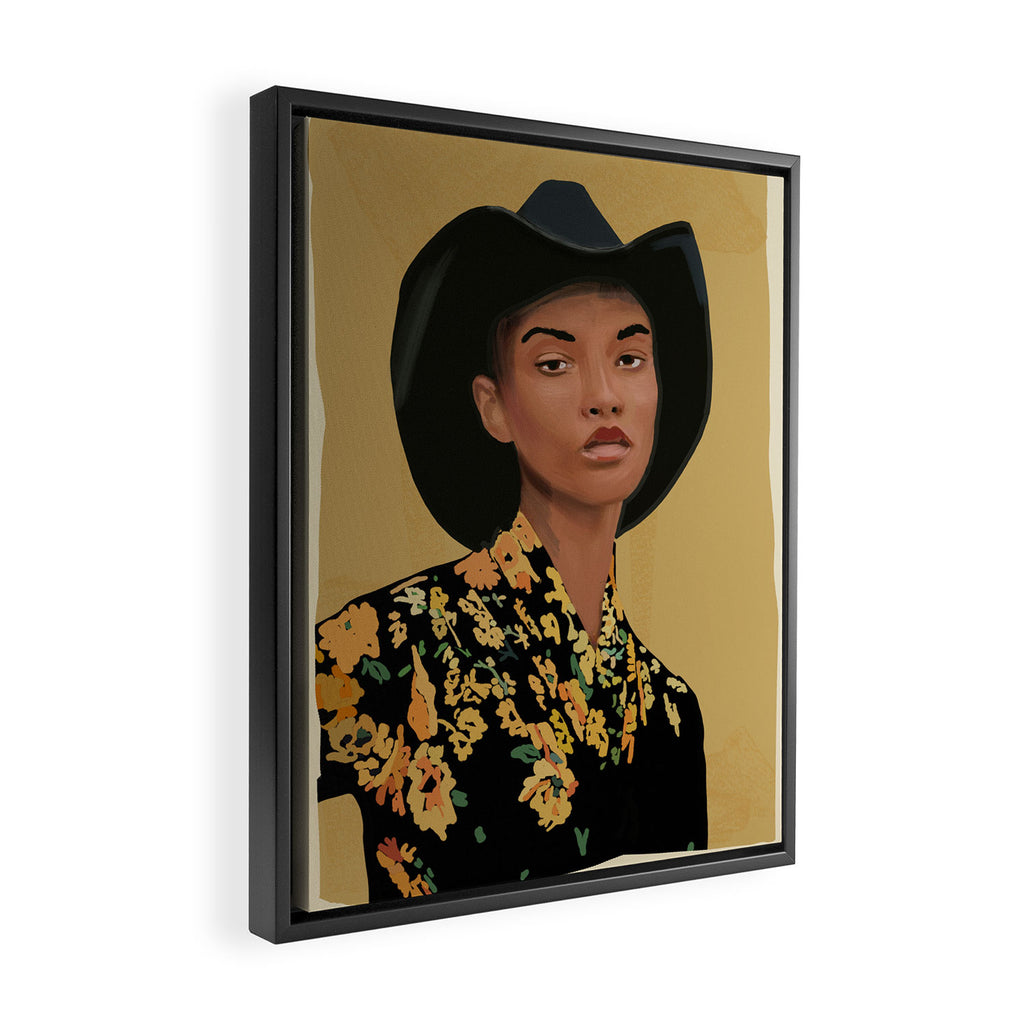 Girl Portrait 34 Framed Canvas Print Gallery Image 2