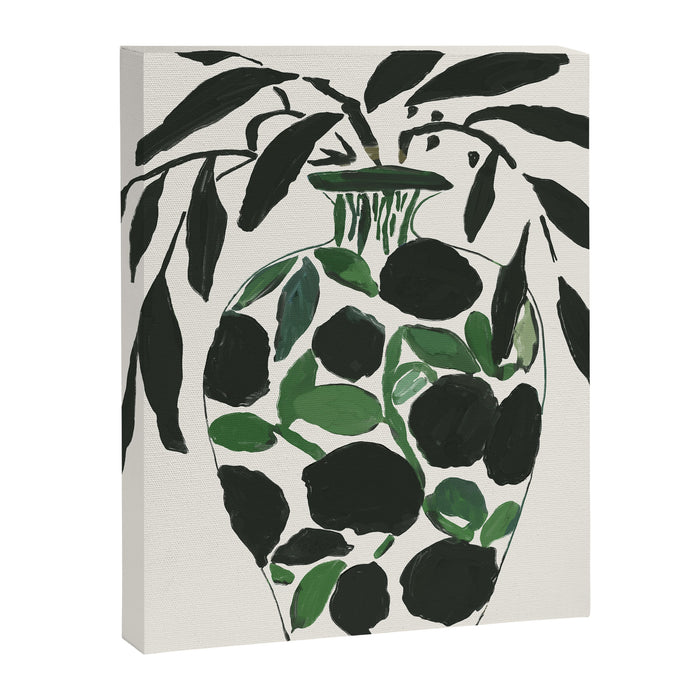Green and Black Still Life Canvas Print Gallery Image 1