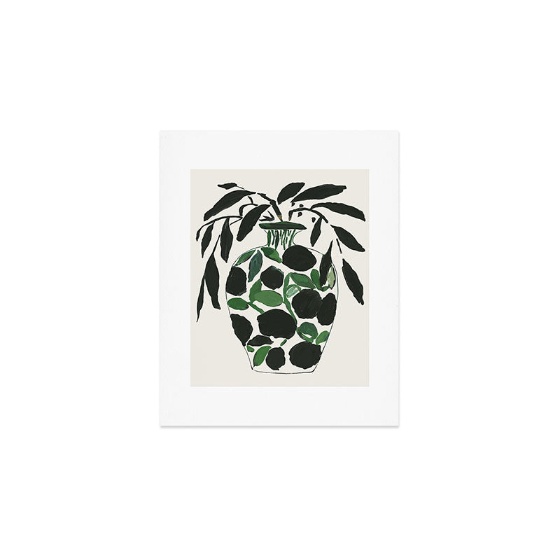 Green and Black Still Life Art Print Gallery Image 1