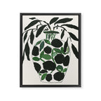 Green and Black Still Life Framed Canvas Print Gallery Image 6