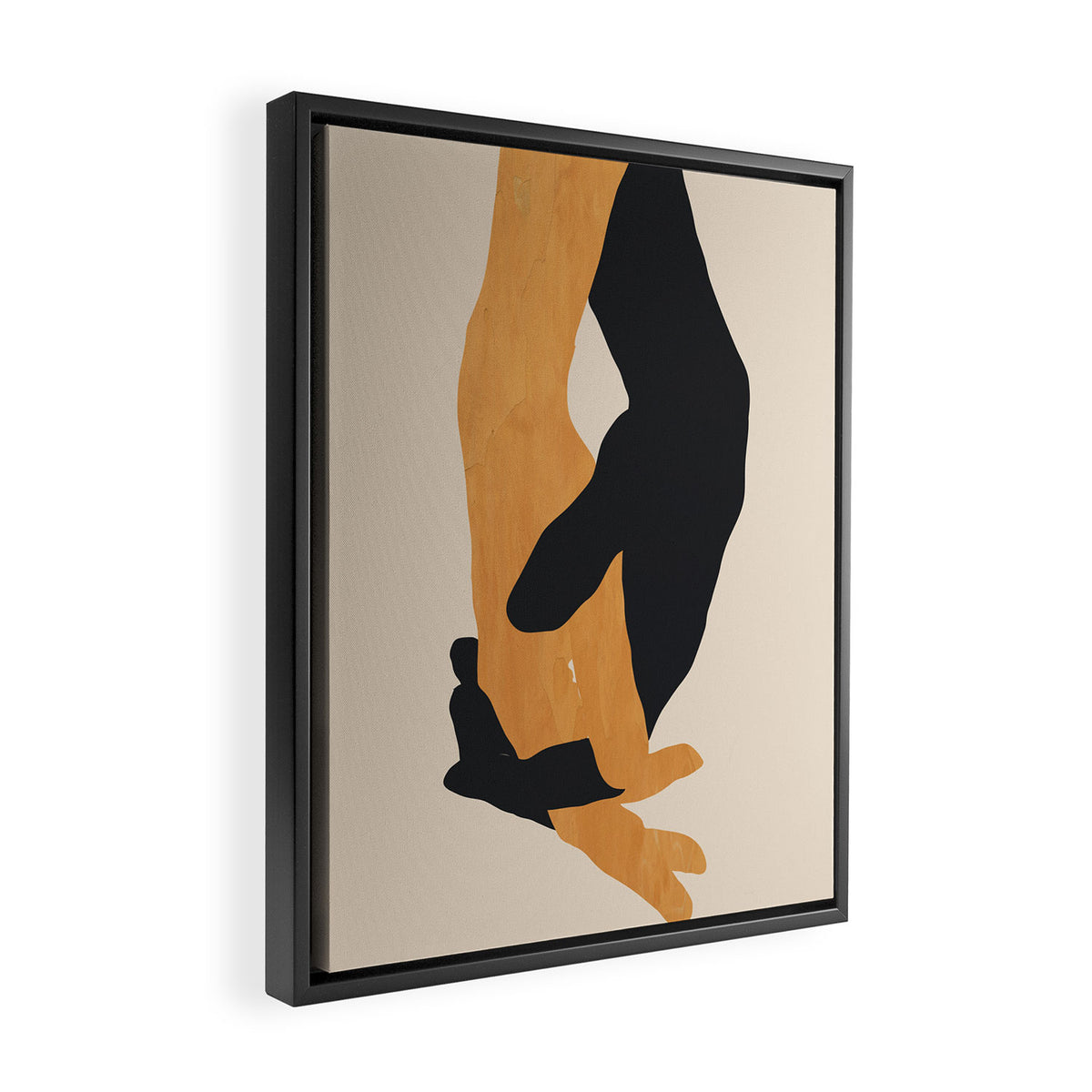 Holding Hands 2 Framed Canvas Print Gallery Image 2