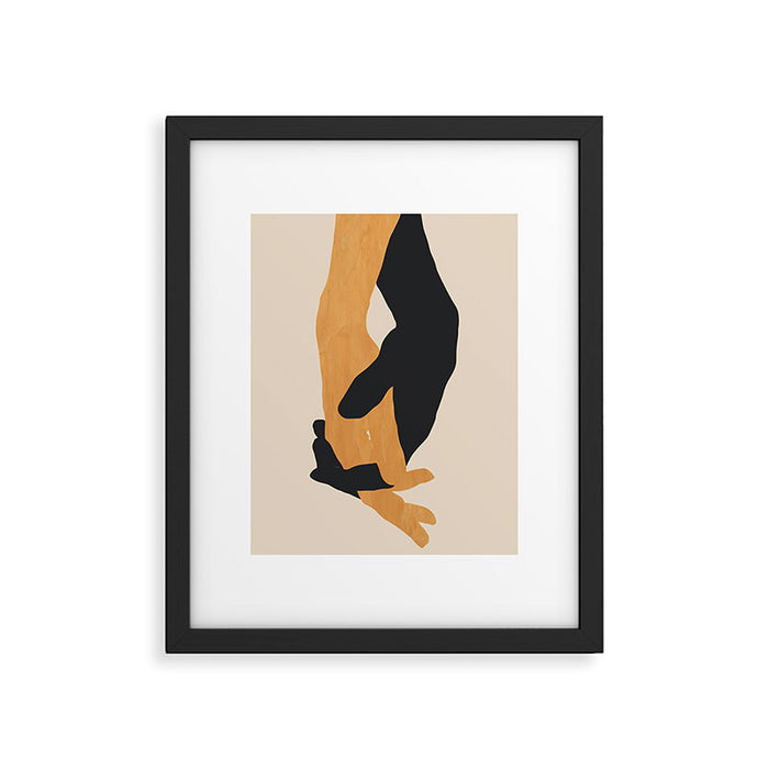 Holding Hands 2 Framed Art Print Gallery Image 1
