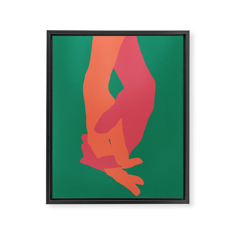 Holding Hands 3 Framed Canvas Print Gallery Image 6
