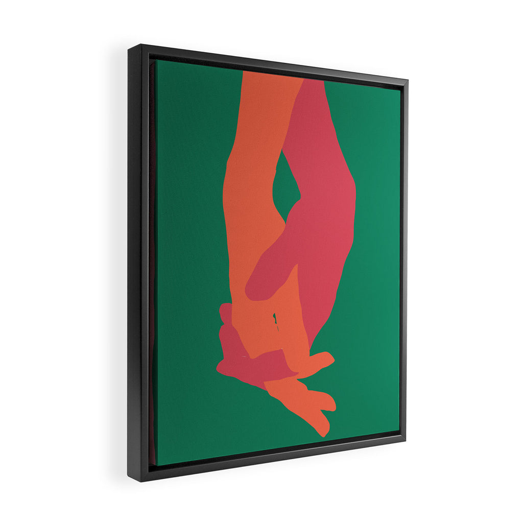 Holding Hands 3 Framed Canvas Print Gallery Image 2