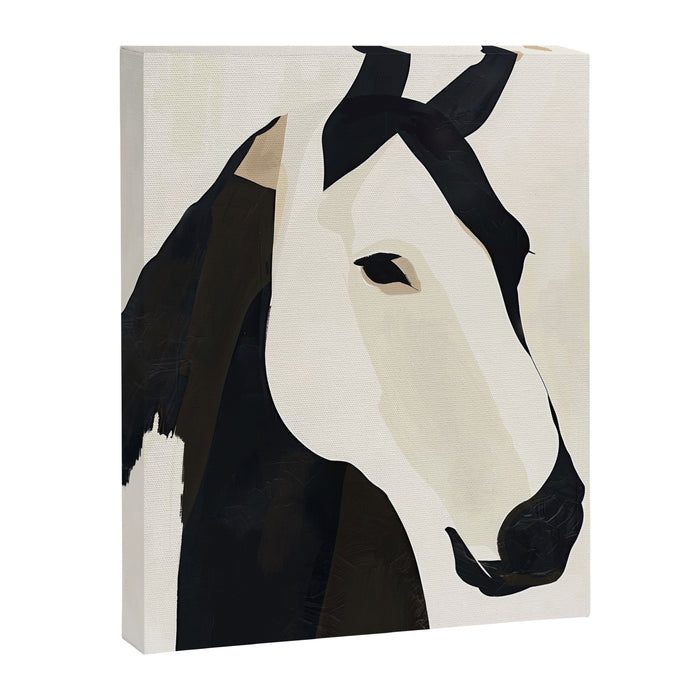 Horse in Black and White Canvas Print Gallery Image 1