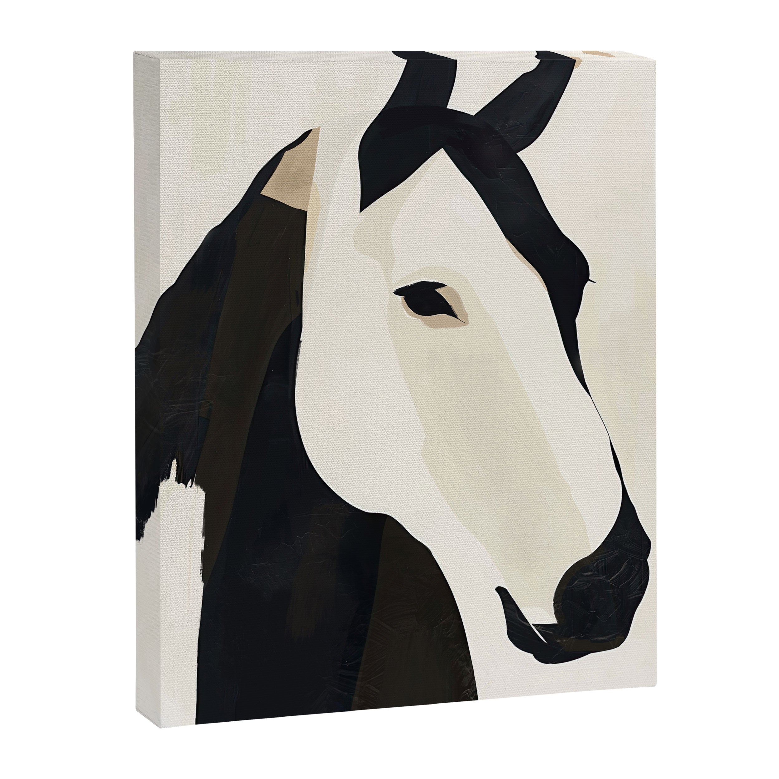 Horse in Black and White Canvas Print Gallery Image 6