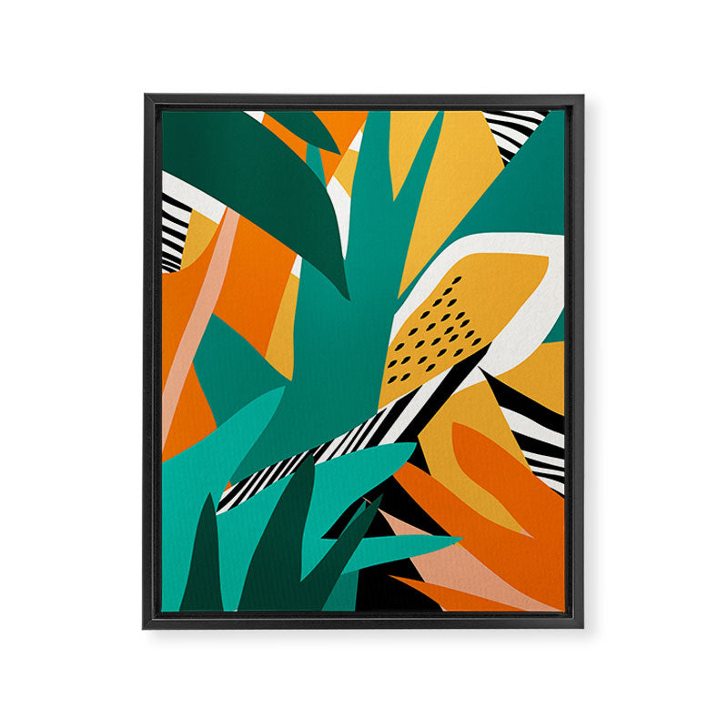 Jungle Abstract Framed Canvas Print Gallery Image 6