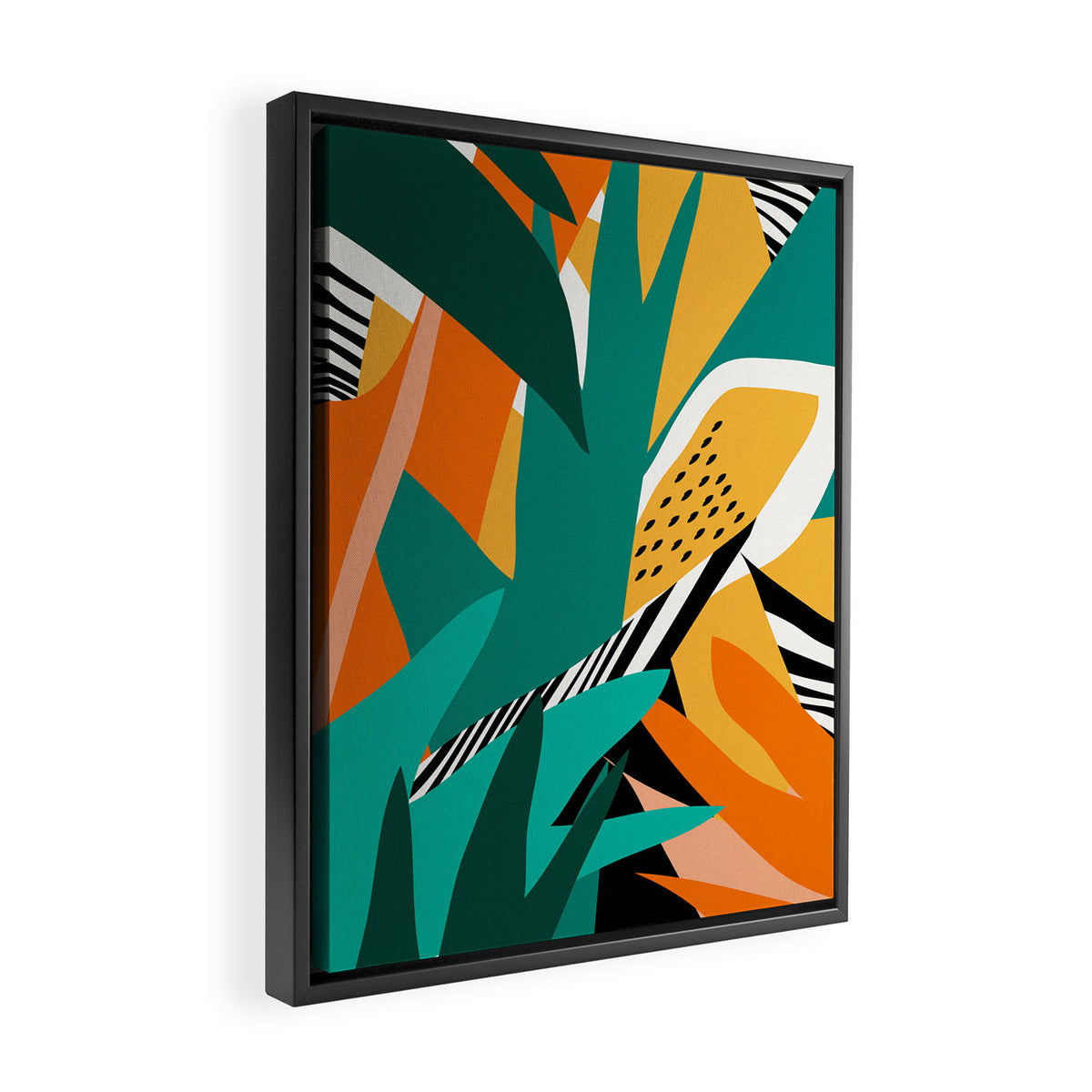 Jungle Abstract Framed Canvas Print Gallery Image 2
