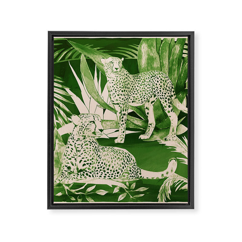 Jungle Cheetahs 5 Framed Canvas Print Gallery Image 8