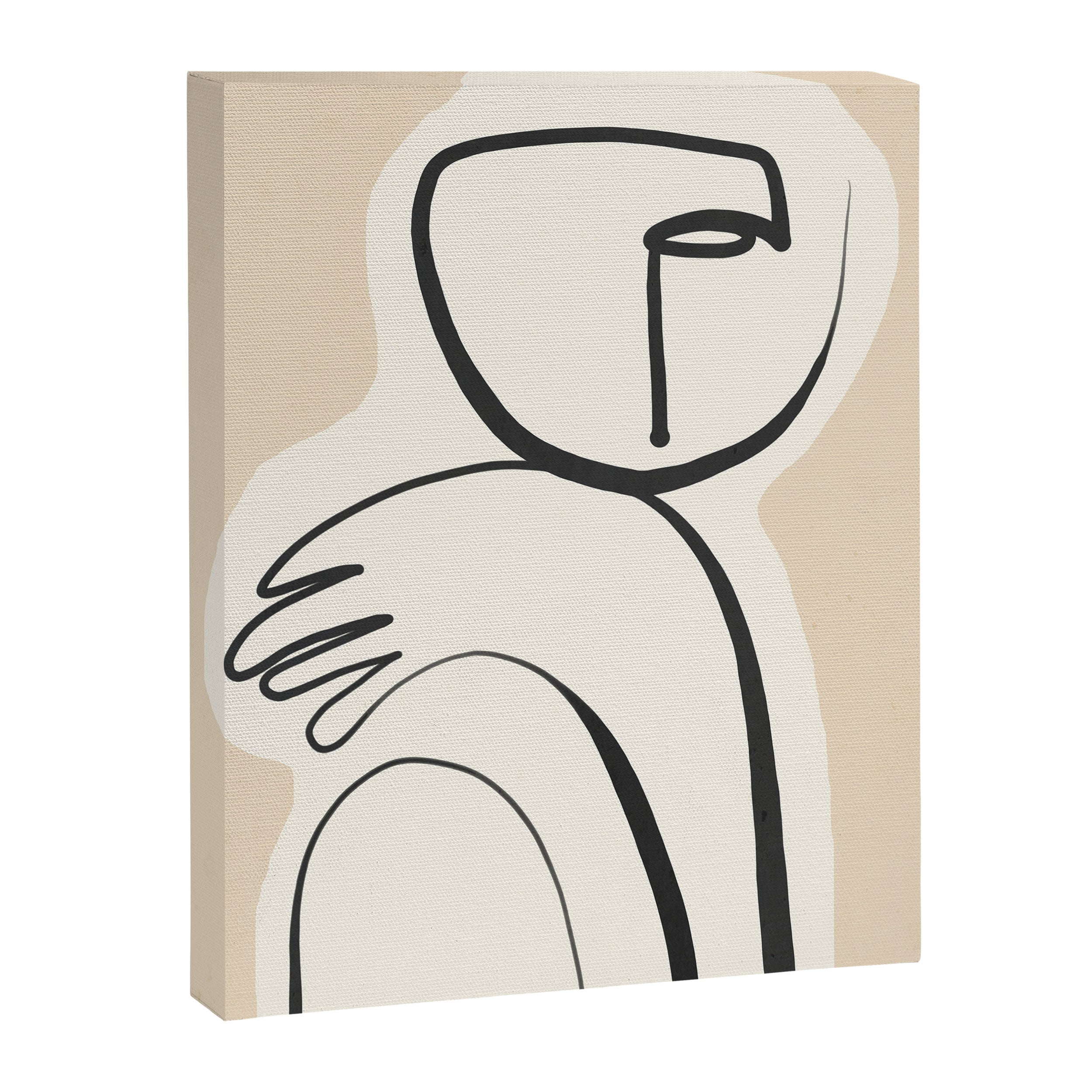 Lady Portrait Abstract Minimal  Line Art 3 Canvas Print Gallery Image 6