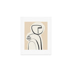 Lady Portrait Abstract Minimal  Line Art 3 Art Print Gallery Image 1