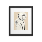 Lady Portrait Abstract Minimal  Line Art 3 Framed Art Print Gallery Image 4