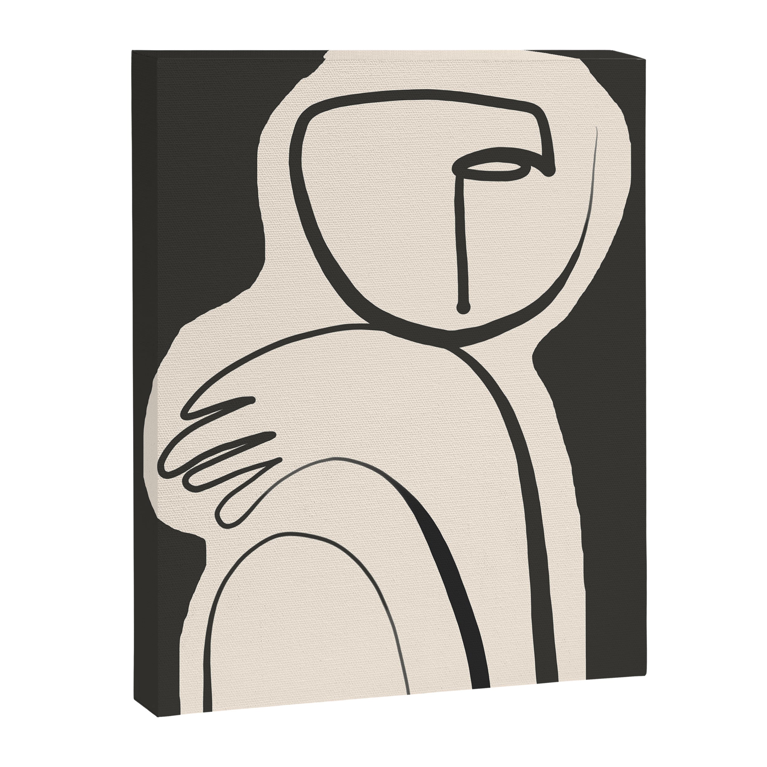 Lady Portrait Abstract Minimal  Line Art Canvas Print Gallery Image 6