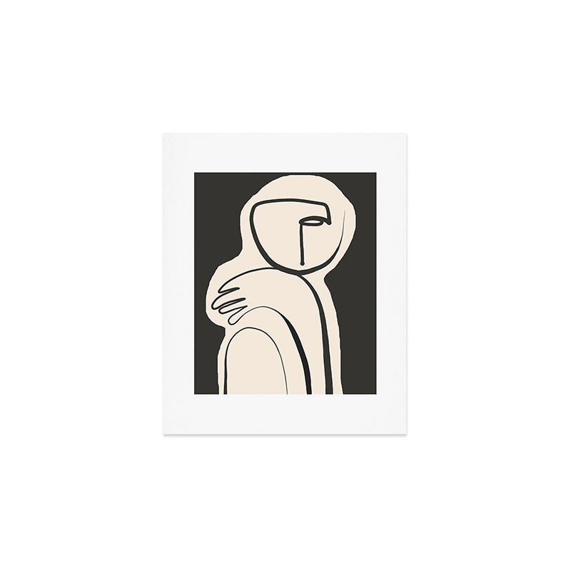 Lady Portrait Abstract Minimal  Line Art Art Print Gallery Image 1