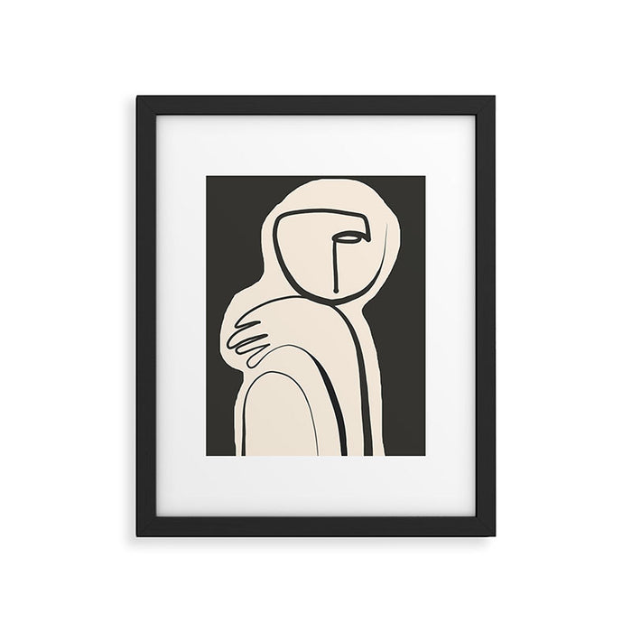 Lady Portrait Abstract Minimal  Line Art Framed Art Print Gallery Image 1