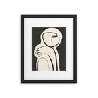 Lady Portrait Abstract Minimal  Line Art Framed Art Print Gallery Image 5