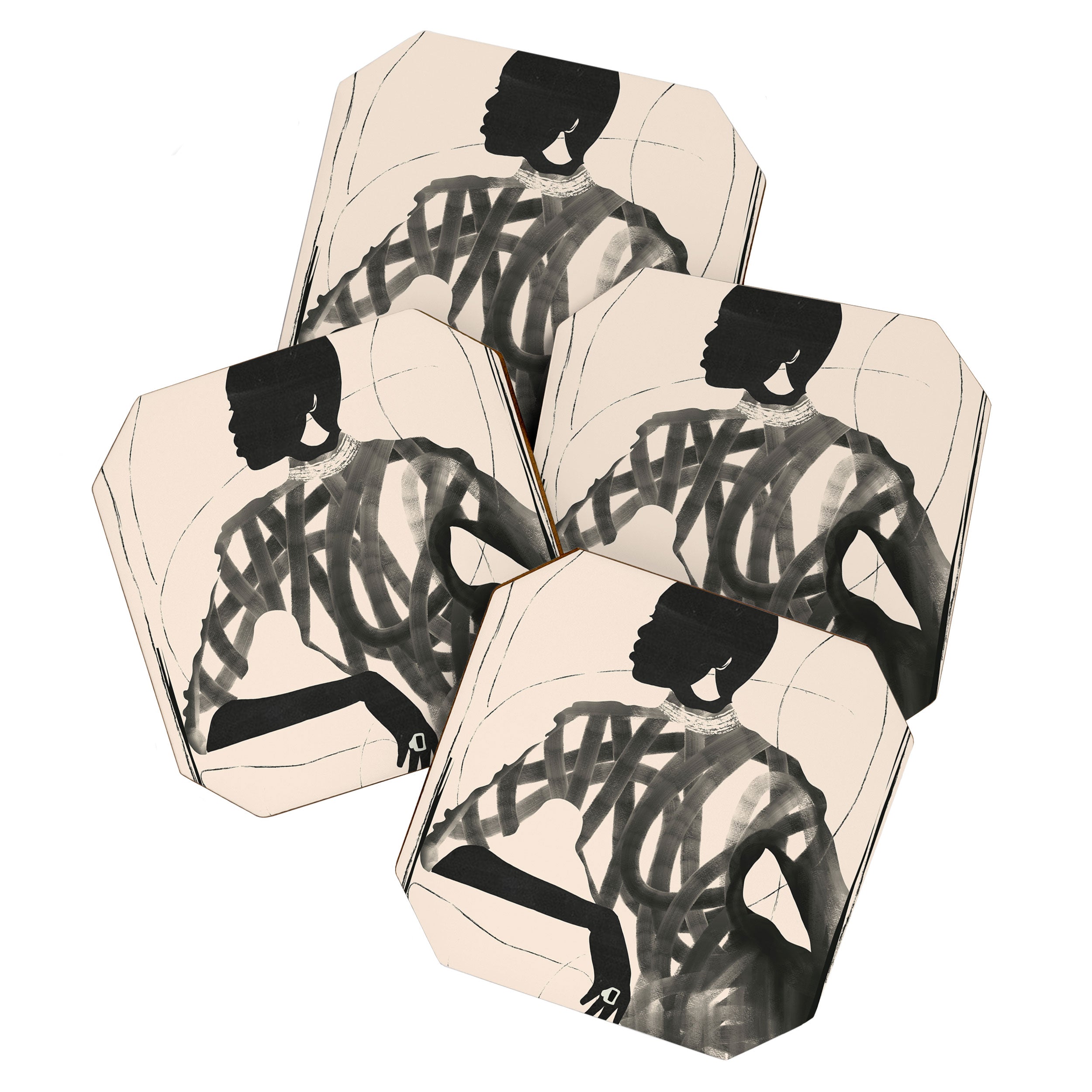 Lady Portrait  Coaster Gallery Image 1