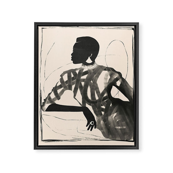 Lady Portrait  Framed Canvas Print Gallery Image 1