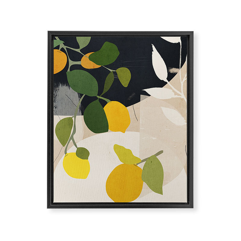 Lemon Abstract Art Framed Canvas Print Gallery Image 6