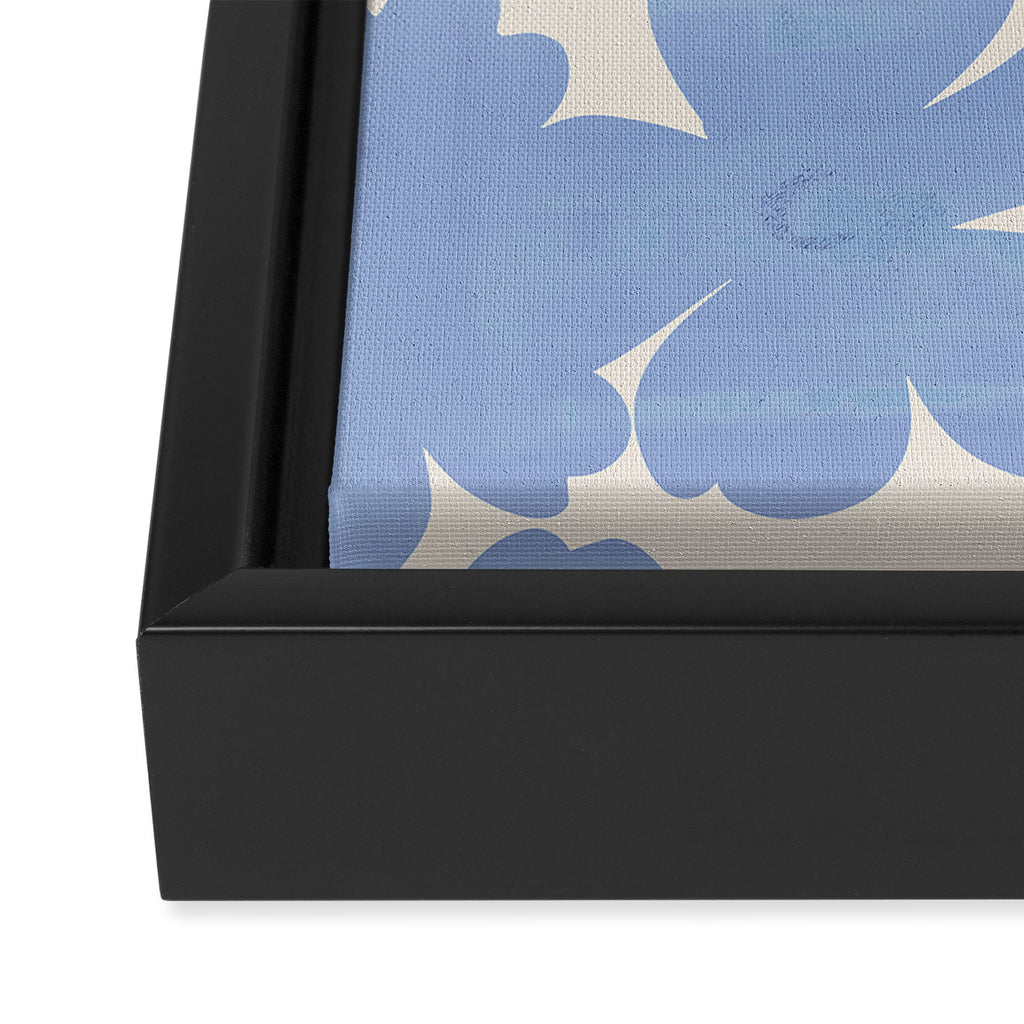 Light Blue Flowers Framed Canvas Print Gallery Image 3