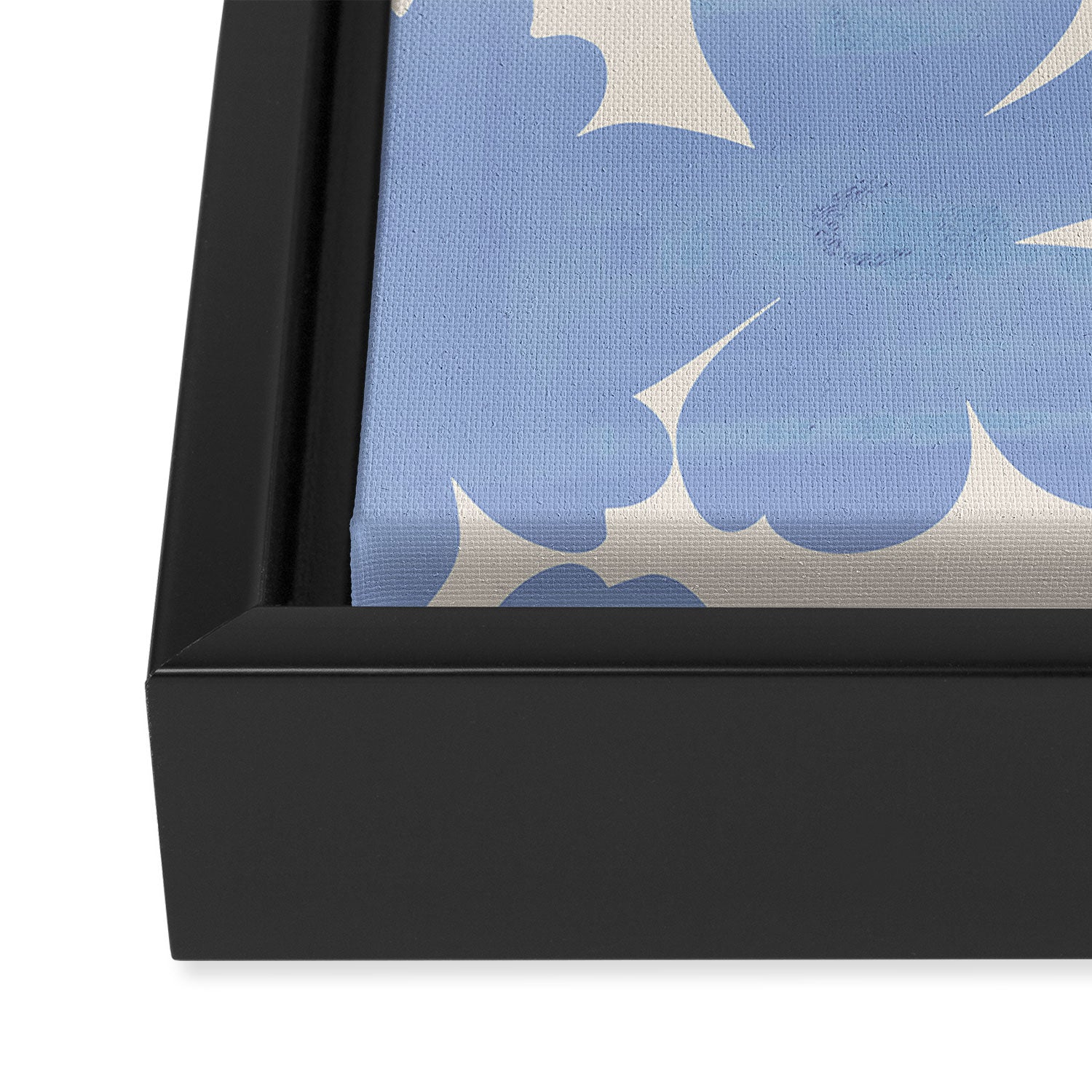 Light Blue Flowers Framed Canvas Print Gallery Image 3
