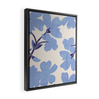 Light Blue Flowers Framed Canvas Print Gallery Image 2