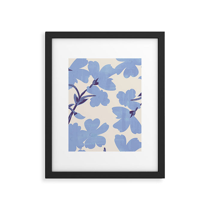 Light Blue Flowers Framed Art Print Gallery Image 1